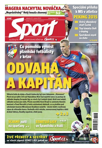 E-magazín Sport - 22.8.2015 - CZECH NEWS CENTER a. s.