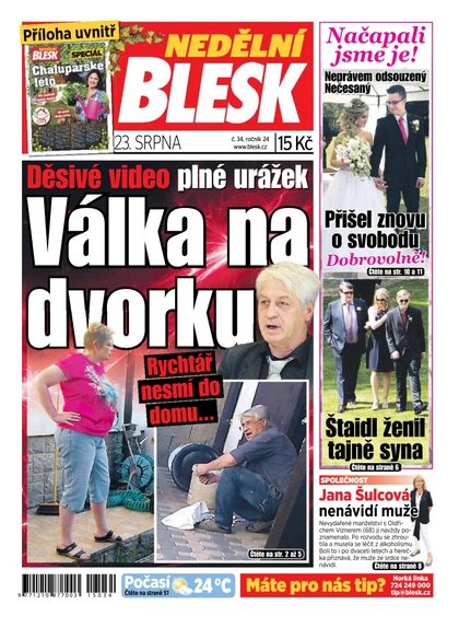 E-magazín Nedělní Blesk - 23.8.2015 - CZECH NEWS CENTER a. s.