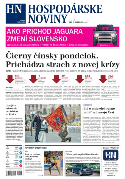 E-magazín Hospodárske noviny 25.08.2015 - MAFRA Slovakia, a.s.