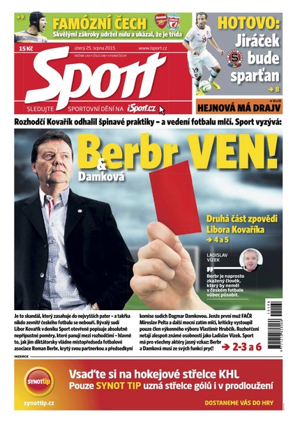 E-magazín Sport - 25.8.2015 - CZECH NEWS CENTER a. s.