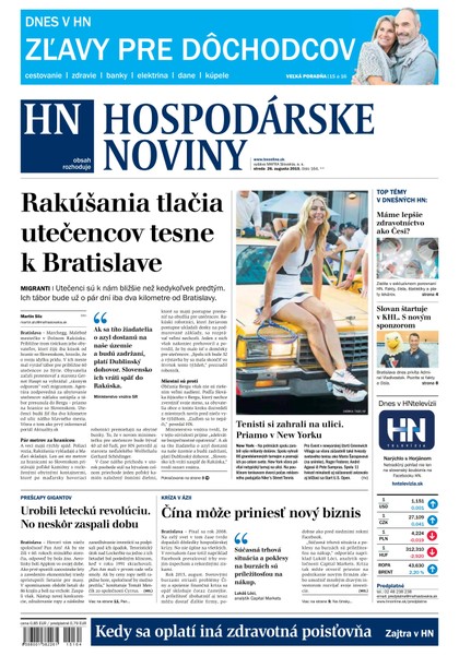E-magazín Hospodárske noviny 26.08.2015 - MAFRA Slovakia, a.s.