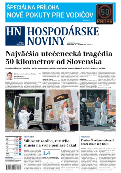 E-magazín Hospodárske noviny 28.08.2015 - MAFRA Slovakia, a.s.