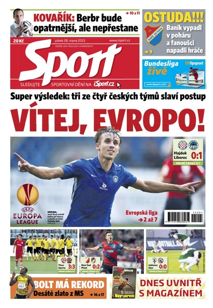 E-magazín Sport - 28.8.2015 - CZECH NEWS CENTER a. s.