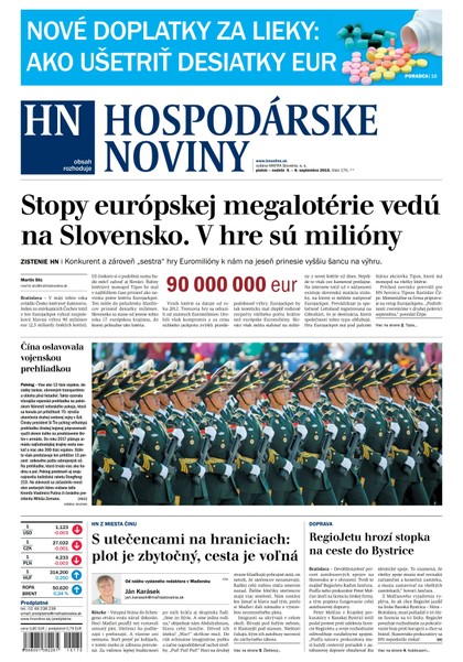 E-magazín Hospodárske noviny 04.09.2015 - MAFRA Slovakia, a.s.