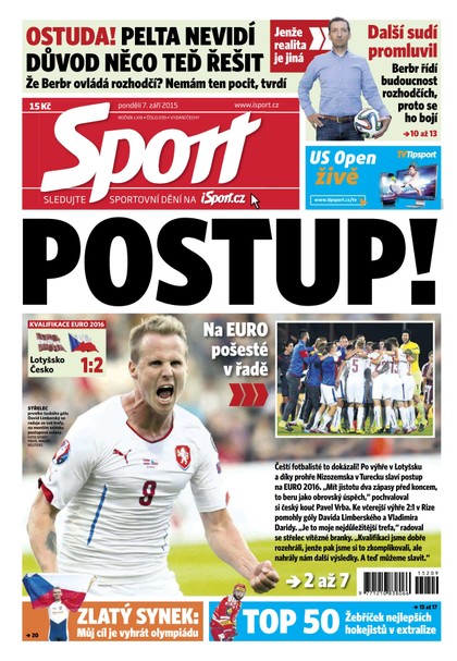 E-magazín Sport - 7.9.2015 - CZECH NEWS CENTER a. s.