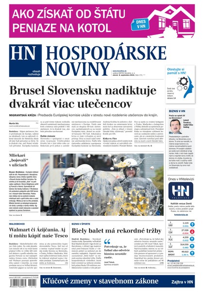 E-magazín Hospodárske noviny 08.09.2015 - MAFRA Slovakia, a.s.