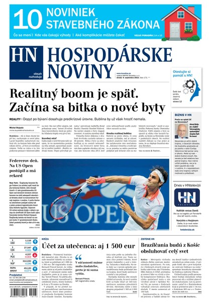 E-magazín Hospodárske noviny 09.09.2015 - MAFRA Slovakia, a.s.