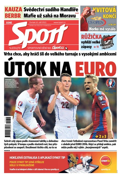 E-magazín Sport - 10.9.2015 - CZECH NEWS CENTER a. s.