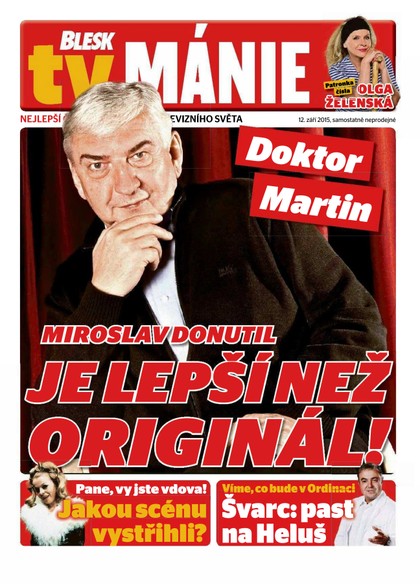 E-magazín Blesk Tv manie - 12.9.2015 - CZECH NEWS CENTER a. s.