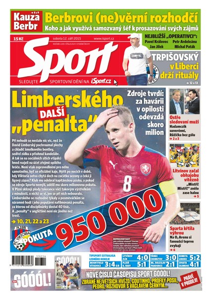 E-magazín Sport - 12.9.2015 - CZECH NEWS CENTER a. s.