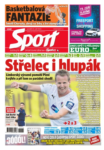 E-magazín Sport - 14.9.2015 - CZECH NEWS CENTER a. s.