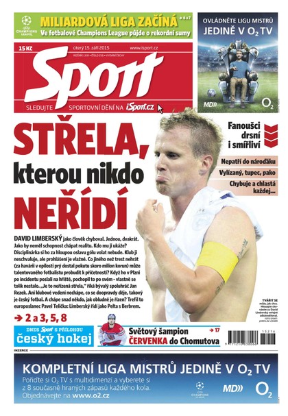 E-magazín Sport - 15.9.2015 - CZECH NEWS CENTER a. s.