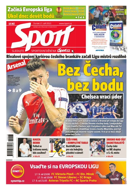E-magazín Sport - 17.9.2015 - CZECH NEWS CENTER a. s.