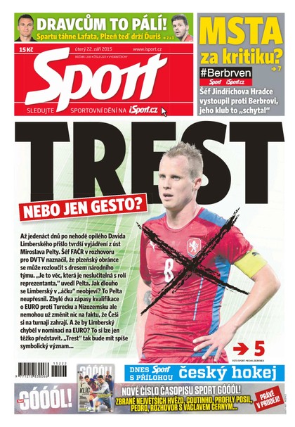 E-magazín Sport - 22.9.2015 - CZECH NEWS CENTER a. s.
