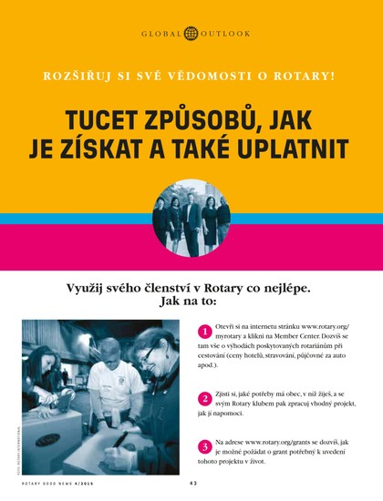 E-magazín Rotary Outlook 2015 - Proč se stát Rotariánem? - ROTARY INTERNATIONAL DISTRIKT 2240 ČESKÁ REPUBLIKA A SLOVENSKÁ REPUBLIKA, mezinárodní nezisková organizace