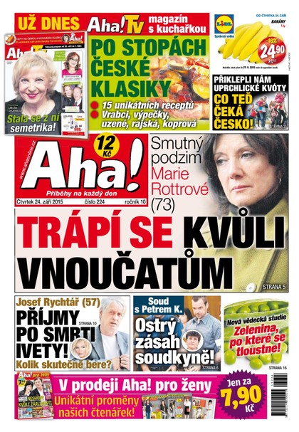 E-magazín AHA! - 24.9.2015 - CZECH NEWS CENTER a. s.