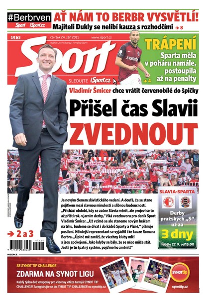 E-magazín Sport - 24.9.2015 - CZECH NEWS CENTER a. s.