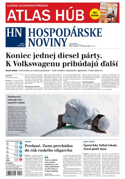E-magazín Hospodárske noviny 25.09.2015 - MAFRA Slovakia, a.s.