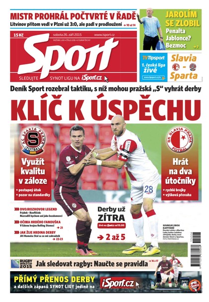 E-magazín Sport - 26.9.2015 - CZECH NEWS CENTER a. s.