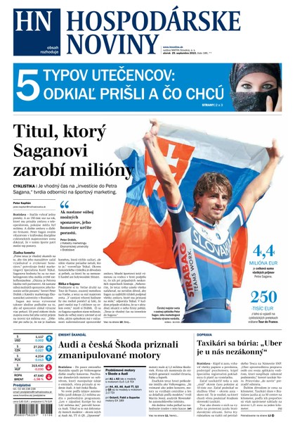E-magazín Hospodárske noviny 29.09.2015 - MAFRA Slovakia, a.s.