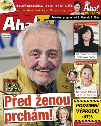 E-magazín AHA! Tv - 1.10.2015 - CZECH NEWS CENTER a. s.