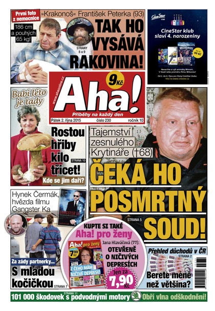 E-magazín AHA! - 2.10.2015 - CZECH NEWS CENTER a. s.