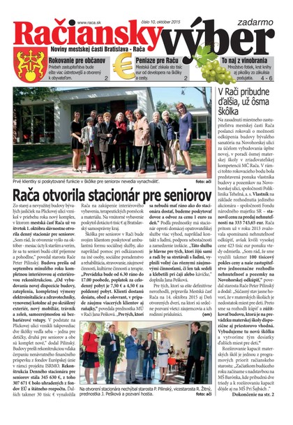 E-magazín 10,2015 - Miestny úrad Bratislava - Rača