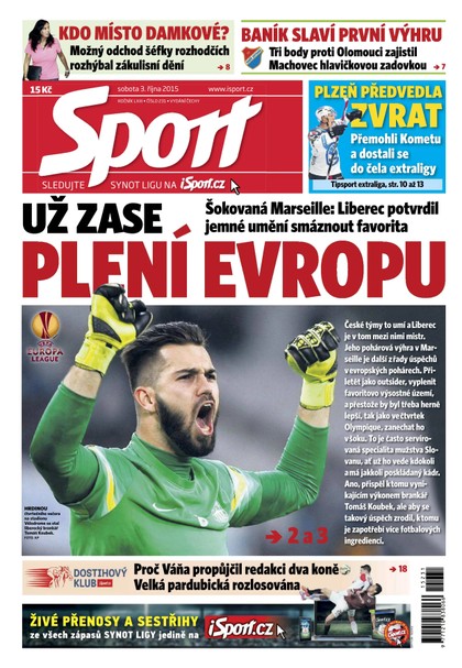 E-magazín Sport - 3.10.2015 - CZECH NEWS CENTER a. s.