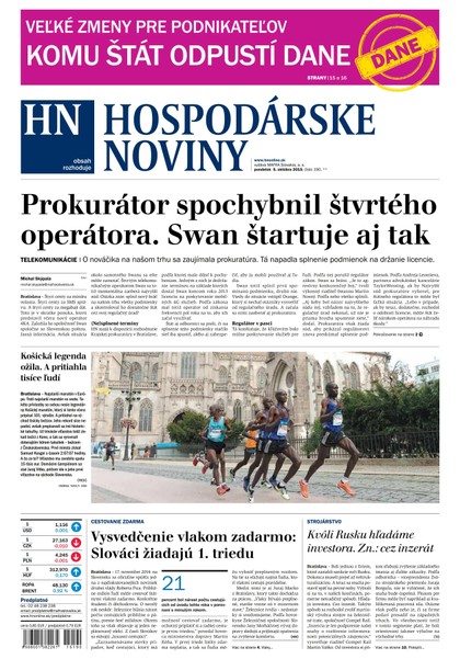 E-magazín Hospodárske noviny 05.10.2015 - MAFRA Slovakia, a.s.