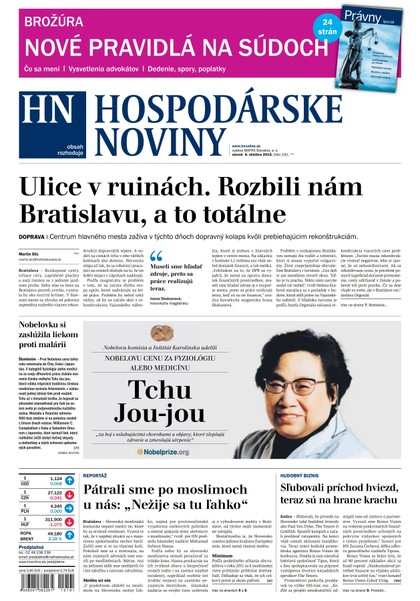 E-magazín Hospodárske noviny 06.10.2015 - MAFRA Slovakia, a.s.