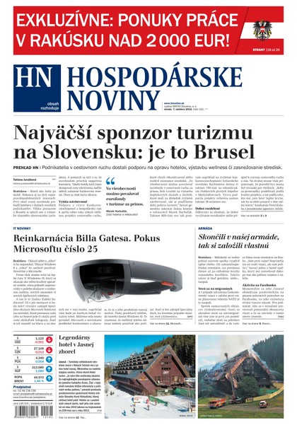 E-magazín Hospodárske noviny 07.10.2015 - MAFRA Slovakia, a.s.