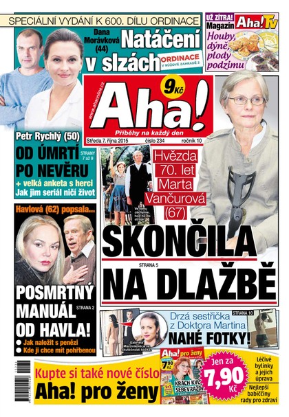 E-magazín AHA! - 7.10.2015 - CZECH NEWS CENTER a. s.