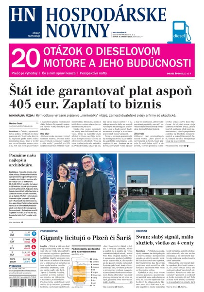 E-magazín Hospodárske noviny 08.10.2015 - MAFRA Slovakia, a.s.