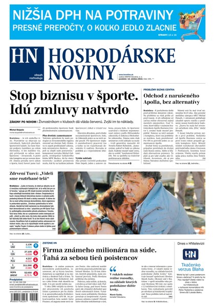 E-magazín Hospodárske noviny 12.10.2015 - MAFRA Slovakia, a.s.