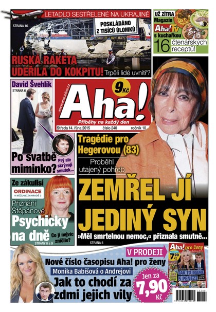 E-magazín AHA! - 14.10.2015 - CZECH NEWS CENTER a. s.