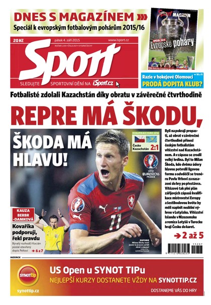 E-magazín Sport - 4.9.2015 - CZECH NEWS CENTER a. s.