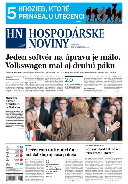 E-magazín Hospodárske noviny 15.10.2015 - MAFRA Slovakia, a.s.