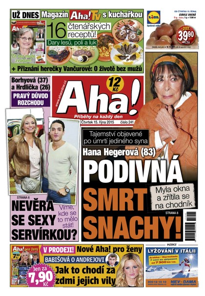 E-magazín AHA! - 15.10.2015 - CZECH NEWS CENTER a. s.
