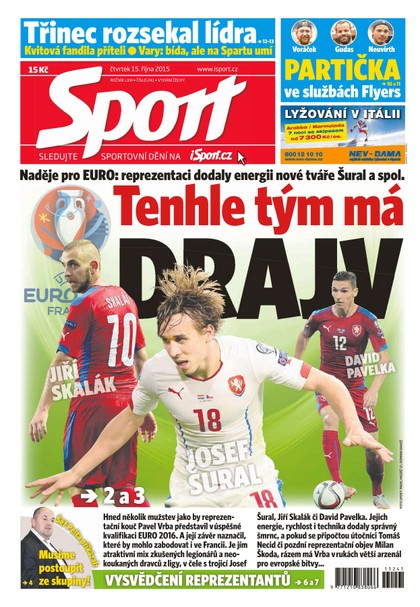 E-magazín Sport - 15.10.2015 - CZECH NEWS CENTER a. s.
