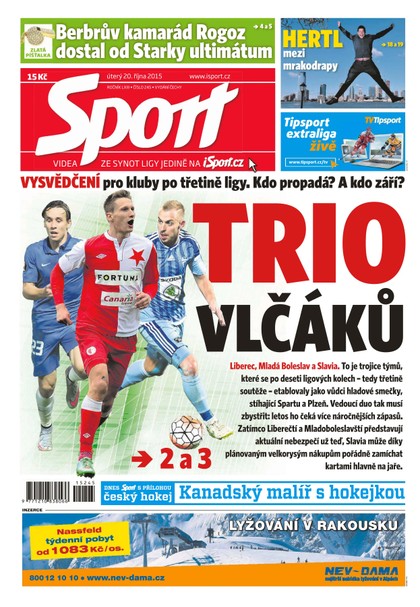 E-magazín Sport - 20.10.2015 - CZECH NEWS CENTER a. s.