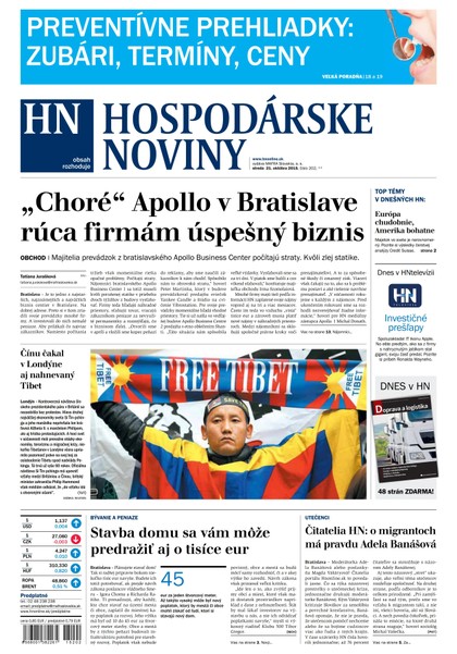 E-magazín Hospodárske noviny 21.10.2015 - MAFRA Slovakia, a.s.