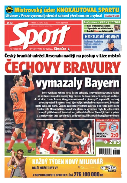 E-magazín Sport - 21.10.2015 - CZECH NEWS CENTER a. s.