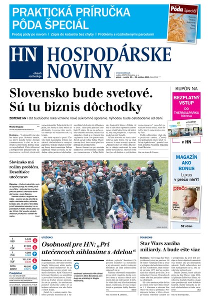 E-magazín Hospodárske noviny 23.10.2015 - MAFRA Slovakia, a.s.