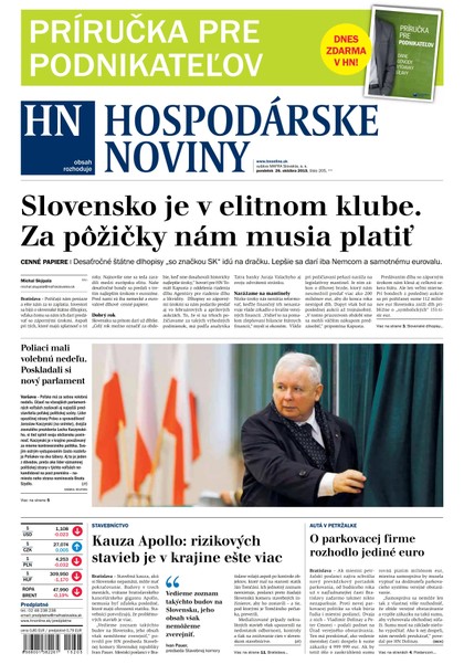 E-magazín Hospodárske noviny 26.10.2015 - MAFRA Slovakia, a.s.