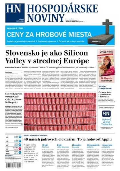 E-magazín Hospodárske noviny 29.10.2015 - MAFRA Slovakia, a.s.
