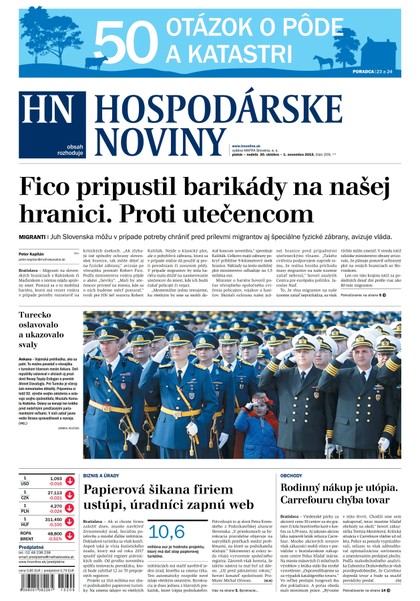E-magazín Hospodárske noviny 30.10.2015 - MAFRA Slovakia, a.s.
