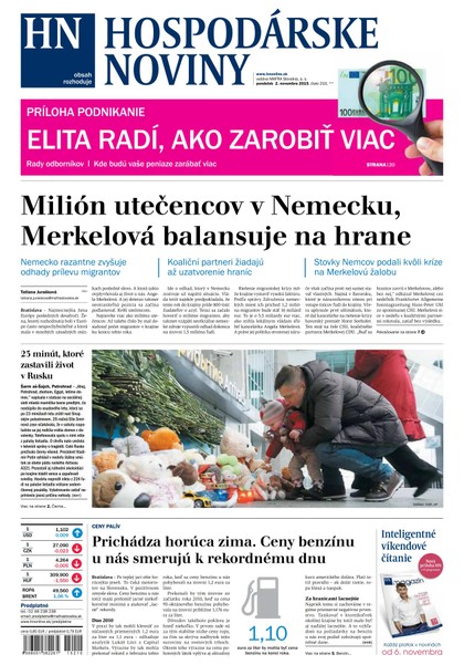 E-magazín Hospodárske noviny 02.11.2015 - MAFRA Slovakia, a.s.