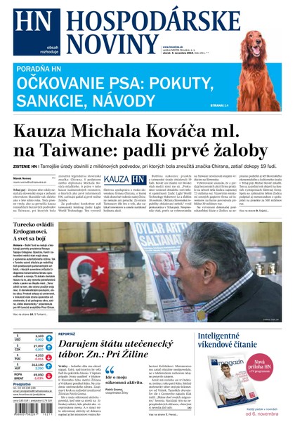 E-magazín Hospodárske noviny 03.11.2015 - MAFRA Slovakia, a.s.