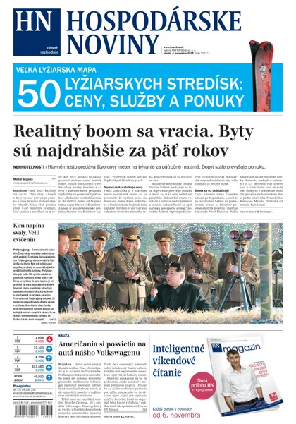 E-magazín Hospodárske noviny 04.11.2015 - MAFRA Slovakia, a.s.