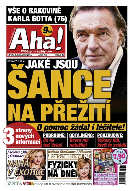 E-magazín AHA! - 4.11.2015 - CZECH NEWS CENTER a. s.